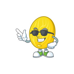 Poster - Super cool melon cartoon character on white background