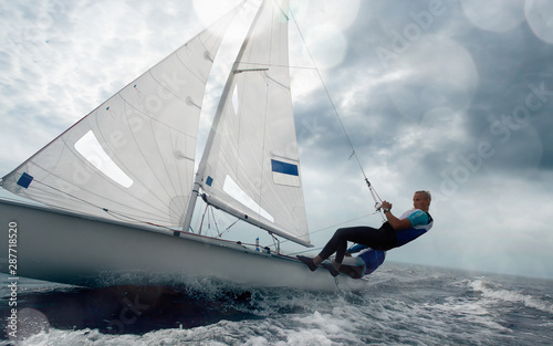 Fotografía Sailing yacht race. Yachting. Sailing regatta.