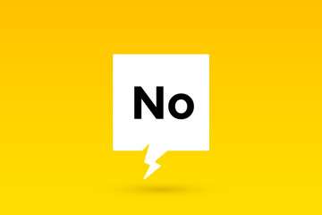 Fototapete - No. Banner, speech bubble, poster and sticker concept