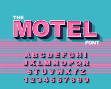 80 S Retro Alphabet Font. Vintage Alphabet Vector 80 S, 90 S Old Style Graphic.
