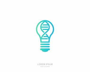 DNA light Logo vector design template