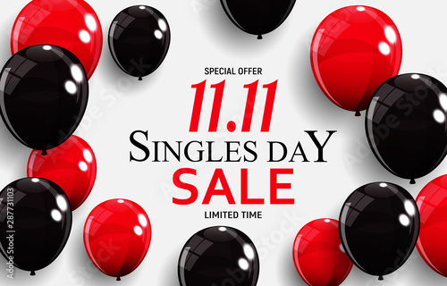 Fotomural November 11 Singles Day Sale. Vector Illustration