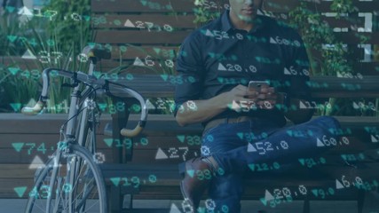 Poster - Man using smartphone and data
