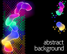 A Neon Rainbow Color Abstract Background Design