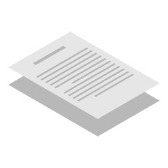 Poster - Office paper icon. Isometric of office paper vector icon for web design isolated on white background
