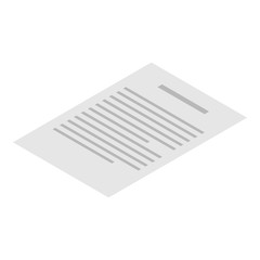 Poster - Education paper icon. Isometric of education paper vector icon for web design isolated on white background