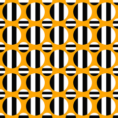 Poster - Simple seamless circle pattern design background - colored vector graphic