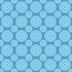 Poster - Abstract seamless concentric circle pattern design background - color vector graphic