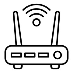 Poster - Security wifi router icon. Outline security wifi router vector icon for web design isolated on white background