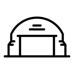 Poster - empty hangar icon. outline empty hangar vector icon for web design isolated on white background