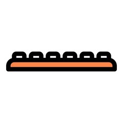 Poster - Retro keyboard icon. Outline retro keyboard vector icon for web design isolated on white background