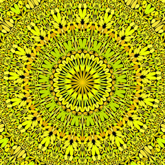 Poster - Abstract floral mandala background design - circular vector geometry