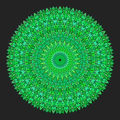 Poster - Floral mandala - abstract circular vector graphic design