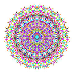 Poster - Floral mandala - abstract circular vector graphic design