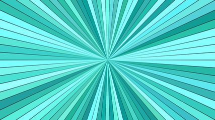 Poster - Turquoise hypnotic abstract explosive concept background - vector starburst illustration