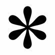 Black asterisk symbol