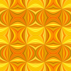 Poster - Orange seamless abstract hypnotic swirl stripe pattern background - vector ray design