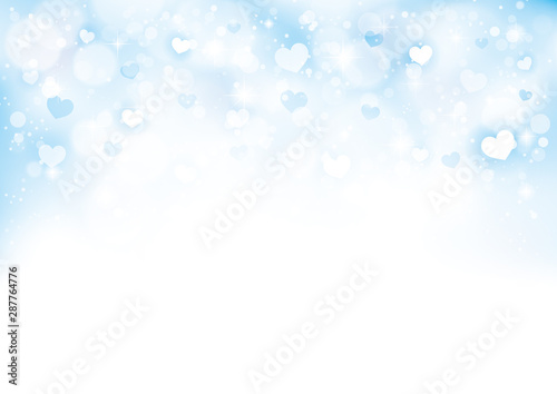 ハート 光 キラキラ 背景 水色 Stock Vector Adobe Stock
