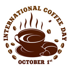 Canvas Print - International coffee day logo templates. Coffee logo templates.