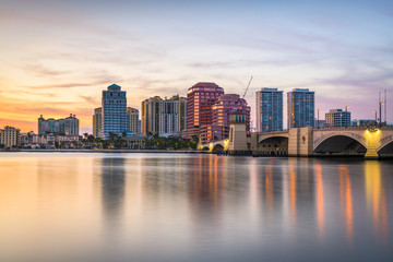 West Palm Beach, Florida, USA downtown skyline