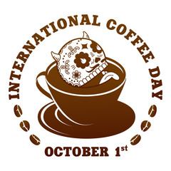 Poster - International coffee day logo templates. Coffee logo templates.