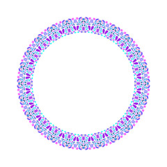 Poster - Geometrical gravel mosaic wreath - abstract vector element