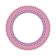 Poster - Abstract floral circular wreath - round vector design element on white background