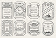 © Extezy - Vintage vector set retro cards. Template greeting card border or invitation