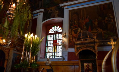 Wall Mural - interior from a Greek orthodox church in Zakynthos island