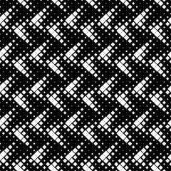 Poster - Seamless square pattern background - abstract monochrome vector design from diagonal squares