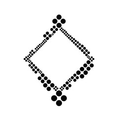 Poster - Black and white minimal dot frame background - geometrical modern vector illustration