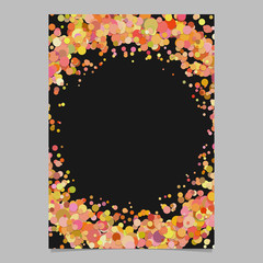 Poster - Abstract blank scattered confetti dot brochure background - vector stationery border template illustration