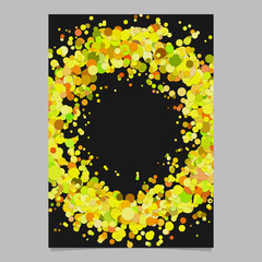 Poster - Abstract blank confetti circle flyer background template with dispersed circles - vector document frame graphic