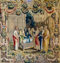 Detail Of The Tapestry From Como Cathedral In Italy