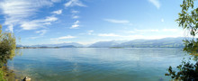 Panoramic Picture Of The Upper Lake Zürich Near Rapperswil