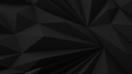 Wall Mural - Low poly Black abstract backround