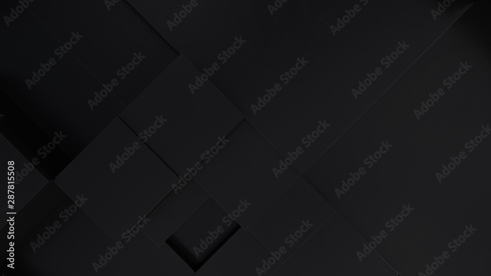 Abstract black cubes background. Concept data technolog - obrazy, fototapety, plakaty 