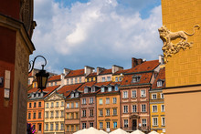 Historic Burgher Houses In The Old Town, Warsaw, Poland