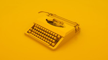 Vintage Typewriter Isolated. Minimal Idea Concept. 3d Illustration