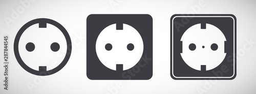 Cuadros en Lienzo European electric energy socket icon