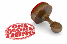 One More Thing Stamp 1 Additional Item 3d Illustration