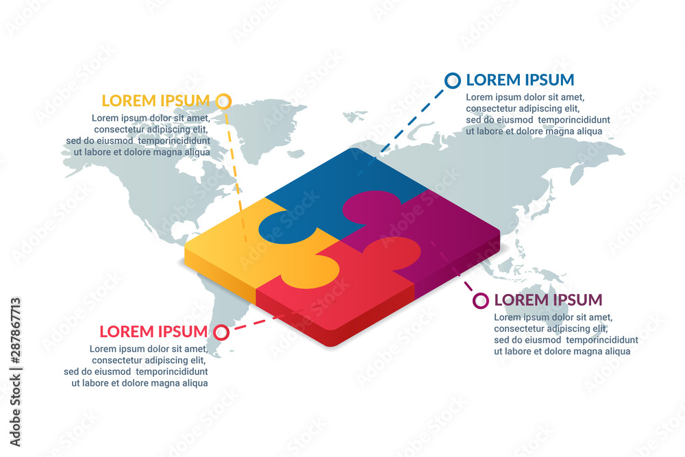 Infographic design with world map background. business infographic ...