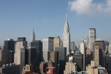 Fototapeta  - New York City landscape with blue sky