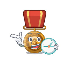 Sticker - With clock bronze medal cartoon in character cupboard