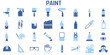 paint craft handmade flat icons. mono vector symbol