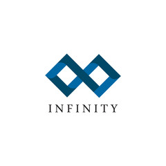 Canvas Print - Infinity logo design vector template