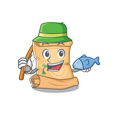 Sticker - Fishing treasure map cartoon in shape character