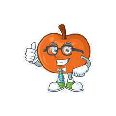 Wall Mural - Businessman tangerine sweet in the cartoon shape