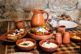 Fototapeta Tęcza - cypriot meze in traditional taverna