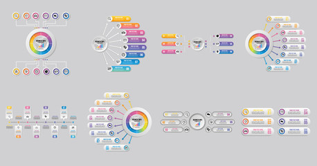 Poster - set of infographics elements vector design template. business data visualization infographics timeli